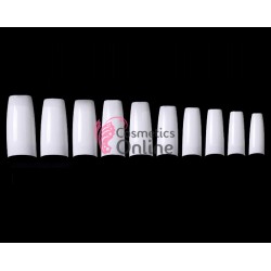 Tipsuri clasice french 100 bucati cu bordura mica Albe TPS06 